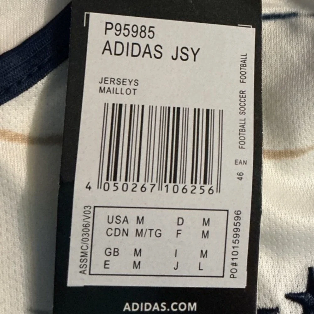 Adidas Italy Away Chiesa 14 Soccer Jersey 2023-2024 White Size Medium NWT‎